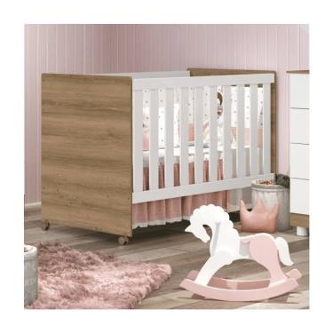 Imagem de Berço Americano Mini Cama 3 em 1 Bebê Infantil Katatau Branco/Mezzo - Rede Móveis