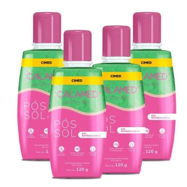Imagem de Kit 4 unidades Calamed Gel Pós Sol Aloe Vera 120g - CIMED