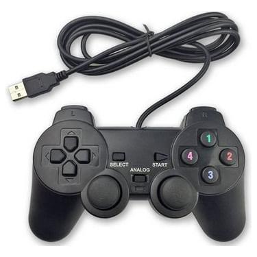 Imagem de Controle joystick De Ps2 Com Fio Usb E Analogico Retro Game computador pc notebook