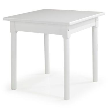 Imagem de Mesa Quadrada 4 Lugares Em Madeira Maciça Mv Outlet Branco