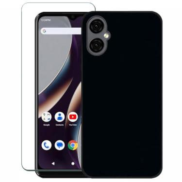 Imagem de Covthch Capa de celular compatível com BLU G64 BLU G64 com protetor de tela BLU G64 G1010WW 2024 6,8 polegadas [borracha de silicone de silicone de proteção superfina flexível preta ultrafina e