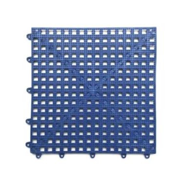 Imagem de Kit 06 Piso modular box banheiro Vestiário 30x30cm Superfície Antiderrapante(AZUL)