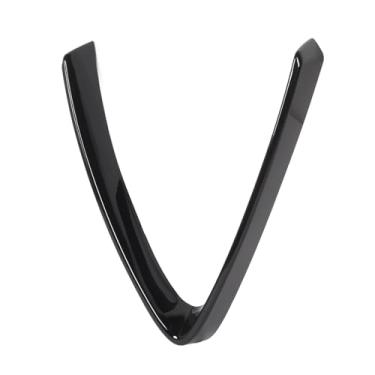 Imagem de Grade da Forma do Carro V Grade, Substituição de Decoração de Churrasqueira Preta Brilhante para Stelvio 2017 a 2023, Impede Arranhões e Aprimora a Textura, o Material ABS Leve