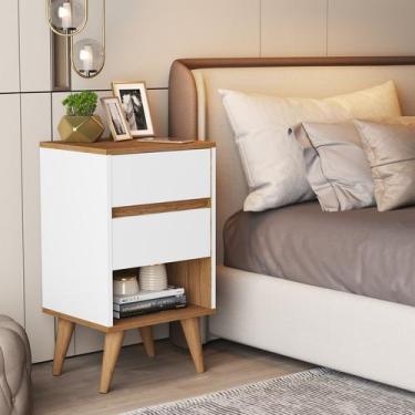 Imagem de Mesa mesinha de cabeceira pés palito criado estilo retrô, cantinho dec