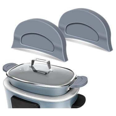 Imagem de Capa de silicone para panela elétrica Ninja Crockpot, para Ninja Foodi Possiblecooker Pro, capa de alça de silicone, manga, suporte, luva, aderência, acessórios de cozinha, resistente ao calor, chega