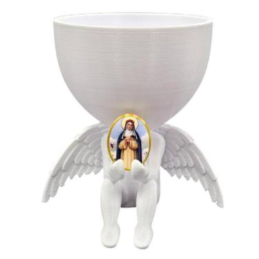 Imagem de Anjo da Guarda Anjinho Santa Rosa de Lima Vasinho Decoração - Point da