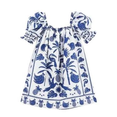 Imagem de Vestido Fábula Estampado Brocado Tropical-Feminino