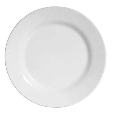 Imagem de Prato Sobremesa Branco de Melamina 20cm Buffet Hotel - Sak'es