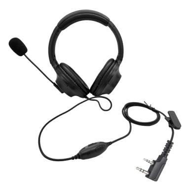 Imagem de Fone de ouvido Walkie Talkie com proteção auditiva, mitigação de ruído, microfone boom, VOX, viva-voz, fone de ouvido para Baofeng Retevis HT UV-5R BF 5RM GMRS TYT BTECH 2 pinos k1 conector rádios