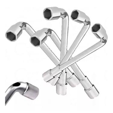 Imagem de Jogo de Chaves "L" "éle" Sextavada Biela Vazada com Furo Passante de Alta Resistência - conjunto de 12 peças de 8mm, 9mm, 10mm, 11mm, 12mm, 13mm, 14mm, 15mm, 16mm, 17mm,18mm e 19mm