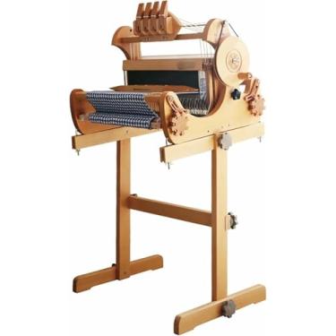 Imagem de LGEOELIAS Tear de mesa de mão, com moldura de deformação, instalação gratuita e dobrável, liso, sarja, jacquard, desenvolve tear de armação de tecelagem criativa, para adultos, crianças