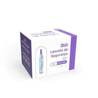 Imagem de Lanceta de Segurança Descartável 28G (0,36MMx1,5MM ) - Caixa com 100 u