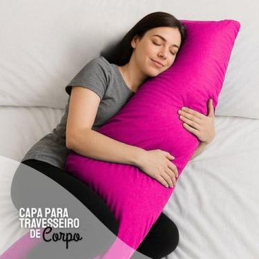 Imagem de Capa p/ Travesseiro de Corpo Impermeável 50x140cm Com Zíper Coloridas 
