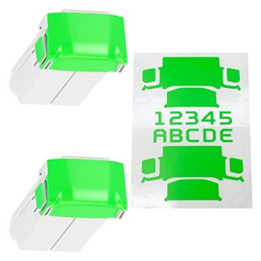 Imagem de WRAPGRADE Adesivos DJI Mini Battery Wrap | Verde neon alfanumérico | Duas baterias