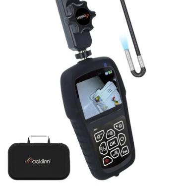 Imagem de Boroscópio giratório articulado bidirecional ultrafino de 0,15 pol (3,9 mm) com luz regulável, cabo flexível, rotação da tela, sonda à prova d'água, zoom em 3 passos