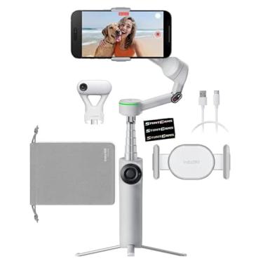 Imagem de Insta360 Estabilizador Gimbal Flow 2 PRO para smartphone, pacote de rastreador de IA, estabilização de 3 eixos, tripé embutido, criador de telefone com rastreamento automático Deep Track 4.0 - cinza
