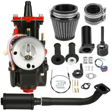 Imagem de CILOYU PWK Conjunto de acelerador de carburador de 24 mm Estágio 2 Kit de substituição para motor Predator 212 224 196cc 6,5hp Coleman CT200U CT200U-EX BT200X Baja MB200 Mini Bike KT196 Go Kart