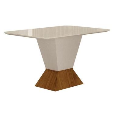 Imagem de Mesa de Jantar Larissa 120x80 Off White Freijó - Leifer Móveis