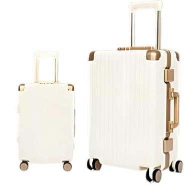 Imagem de Kit de Malas de Viagem Rígida em ABS, Branca, 39 x 26,7 x 55 cm