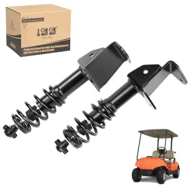 Imagem de 10L0L Conjunto de amortecedor dianteiro de carrinho de golfe para carrinhos elétricos e a gás Yamaha G29, lado do passageiro e do motorista. JW2-F3390-00-00 JW2-F3350-00