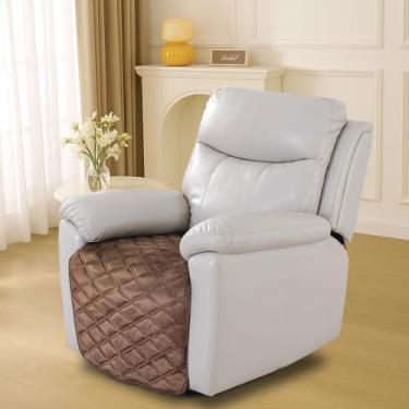 Imagem de NeColorLife Capa de assento reclinável: veludo, antiderrapante, lavável com alças elásticas, sem encosto e apoios de braço, serve para assentos de até 71 cm, para poltronas reclináveis, sofás e sofás