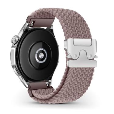 Imagem de RoYiio Pulseira de nylon para Amazfit Bip 6 / Bip 5 / Balance/Pop 3S / GTR 4 / GTR 3 Pro, respirável, macia, confortável, pulseira esportiva de nylon tecido de 22 mm para Garmin Venu 3 / Forerunner