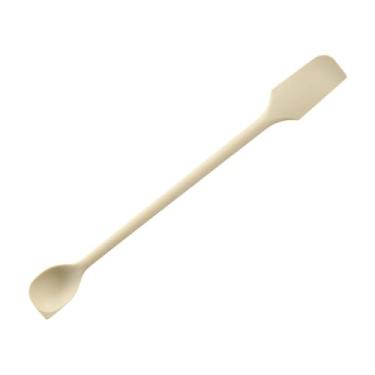 Imagem de IEUDNS Espátulas de silicone, espátulas para assar, colher cosmética, colher reutilizável para bolo, utensílio para misturar manteiga, ferramenta para batom, Branco