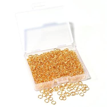 Imagem de Chuyau 1000 Peças De Argolas Abertas 4 Mm Banhadas A Ouro Para Fabricação Joias, Anel Único Ferro, Brincos Artesanais Em Massa, Colar, Pulseira, Pingente, Gargantilha