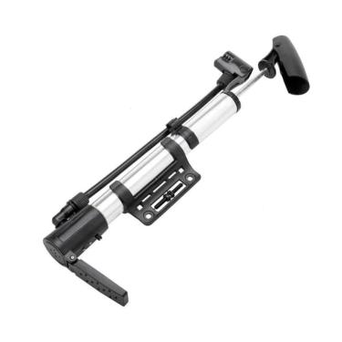 Imagem de Bomba De Ar Com Suporte Encher Pneu Bicicleta, Carro, Bola, Boias, Bico Fino E Grosso