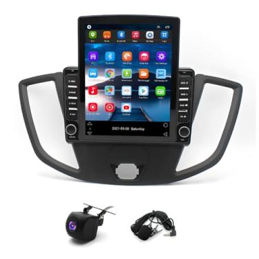 Imagem de Slakerbe Rádio veicular Android 14 Double Din compatível com Ford para Transit 2013-2019, 4G + 64G tela sensível ao toque de 9,7 polegadas, estéreo veicular com câmera sem fio Carplay Android Auto GPS