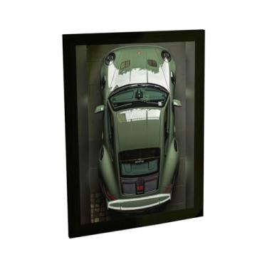 Imagem de Quadro Decorativo Carro Esportivo Ilustração Verde Musgo Decoração Poster Quarto Sala