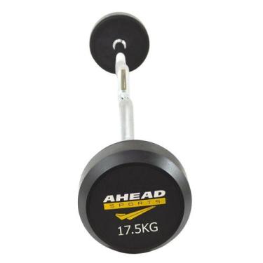 Imagem de Barra W Montada 17,5 KG Ahead Sports Preto e Amarelo
