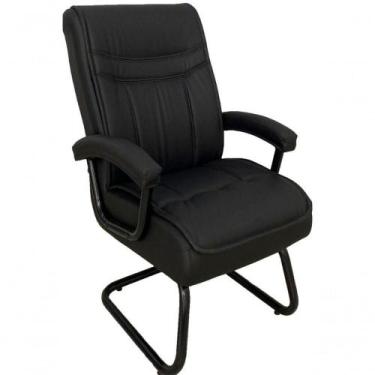 Imagem de Cadeira Interlocutor Para Escritório Com Mola Ensacada Preto - DESIGN 