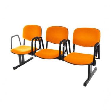 Imagem de Cadeira Em Longarina Para Auditórios Linha Hotel Laranja - DESIGN OFFI