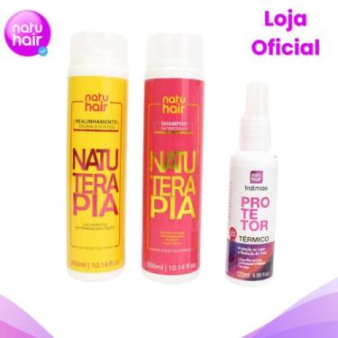 Imagem de Kit Progressiva sem formol + Shampoo Anti-Resíduos Natuterapia + Brind