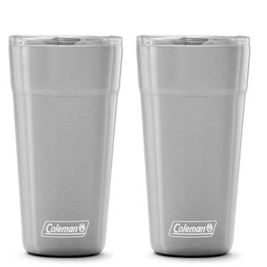 Imagem de Kit com 2 Copos Térmicos com Tampa 600ml Inox Coleman, Único