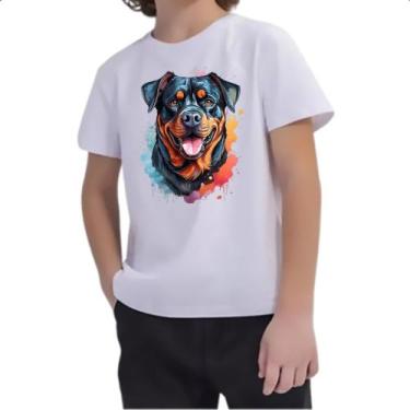 Imagem de Camiseta Infantil Rottweiler Watercolor Arte - Alearts, 4