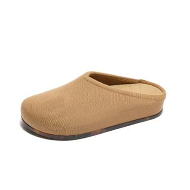 Imagem de Rothy's The Casual Clog Sapatos femininos sem cadarço, muas de lã clássicas, feitos de garrafas de plástico reciclado e laváveis na máquina, Butternut, 38