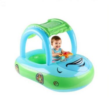 Imagem de Flutuadores para Bebés para Piscina,Bóia Infantil Para Piscina - Brinquedo Flutuador Inflável Forma de Carro com Toldo para Água Lago Piscina Verão