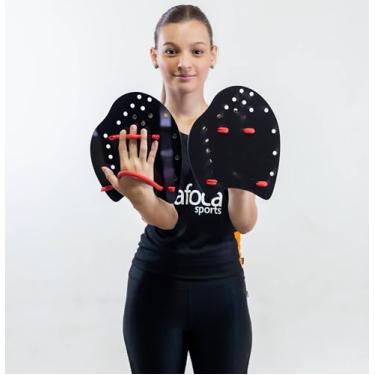 Imagem de Palmar de Natação Hand Paddle DF4051-G Grande Preto Dafoca Sports