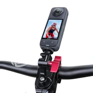 Imagem de SEASKY Suporte de guidão de bicicleta de liga de alumínio H2-B para câmera de ação esportiva panorâmica insta360 X4 X3 X2 One RS