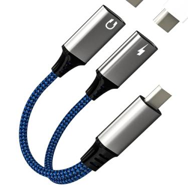 Imagem de Divisor de áudio de fone de ouvido USB C (2 em 1) adaptador de entrada dupla tipo C para iPhone 16 15 Pro DAC AUX para Apple para iPad, compatível com fone de ouvido Samsung, dongle, Android