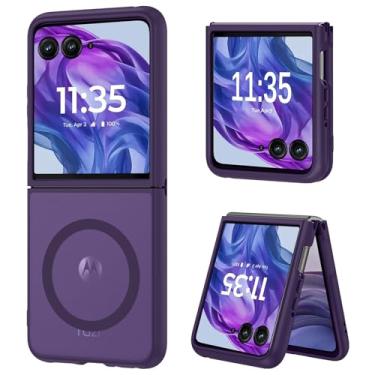Imagem de DUEDUE Capa magnética para Motorola Razr Plus 2025/2024, Moto Razr 50 Ultra 5G, capa protetora à prova de choque para Motorola Razr+ Plus 2025/2024/Moto Razr 50 Ultra 5G 6,9 polegadas, roxo