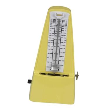 Imagem de YIJU Metrônomo mecânico preciso, de batida, metrônomo universal profissional para piano, Amarelo