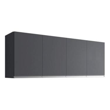 Imagem de Aéreo Armário Multiuso Andreia P/cozinha 160cm Ajl - Ajl Móveis, Cinza
