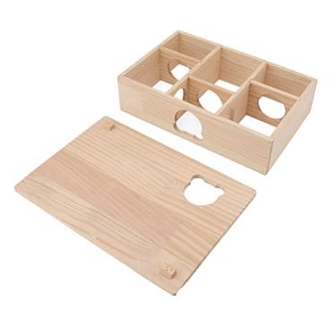 Imagem de Zerodis Hamster House House Durable Log de Teto Móvel Pet Hideout para Animais