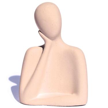 Imagem de Estátua Artesanal Família Pai 9 Cm Em Cimento Palha