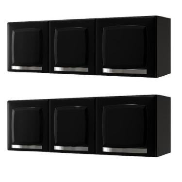 Imagem de Armários de Cozinha Itatiaia Rose 105cm  Kit com 2 Unidades, Linha Aér