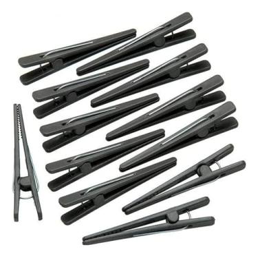 Imagem de Kit com 12 Presilhas Jacaré Bico de Pato para Cabelo | Presilhas Coloridas Aleatórias, Fixação Segura, Ideal para Salão, Coloração e Penteados Complexos (24)