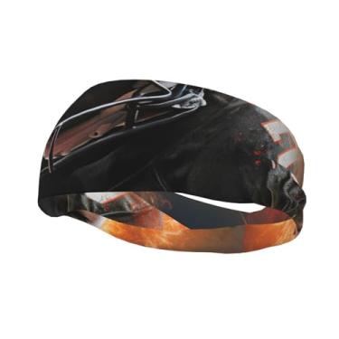 Imagem de Bandanas de corrida para homens e mulheres, faixas de suor esportivas com absorção de umidade, lenço de cabeça atlético, faixa de cabelo elástica para tênis, basquete, corrida